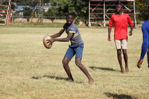 Spencer Ochieng in training