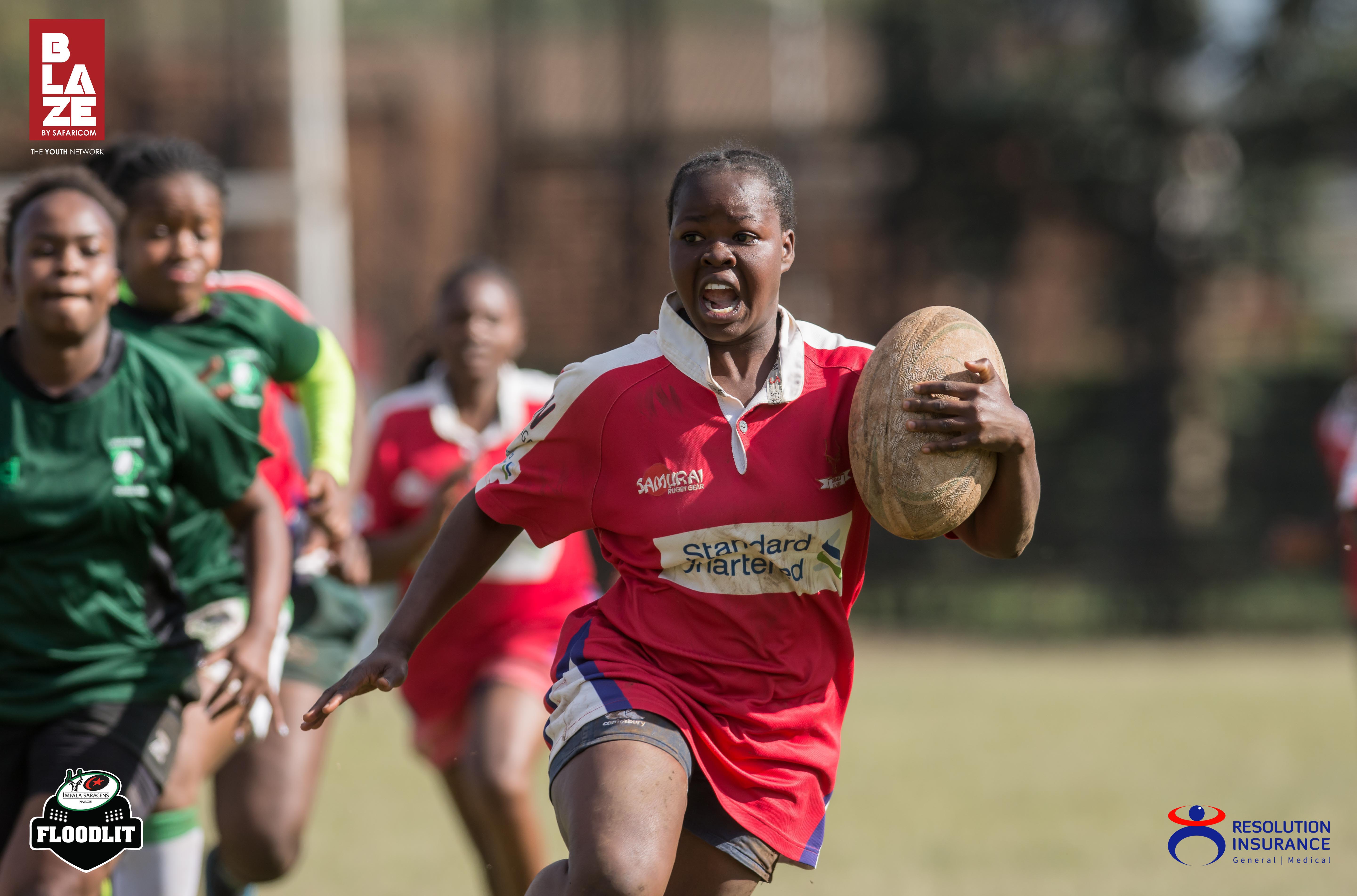 Rachael Adhiambio going for the try box.