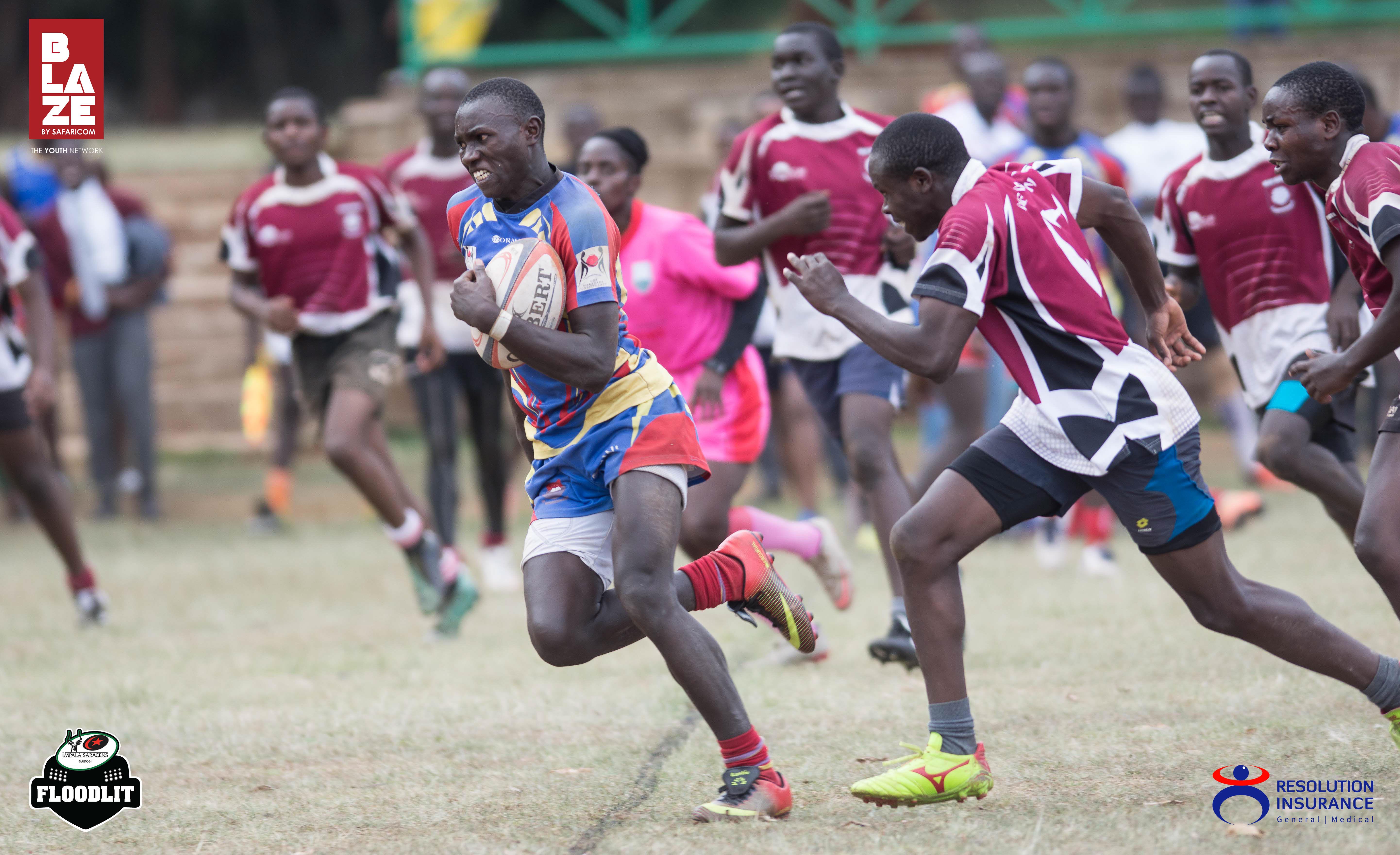 Ofafa Jericho player going for the try box.